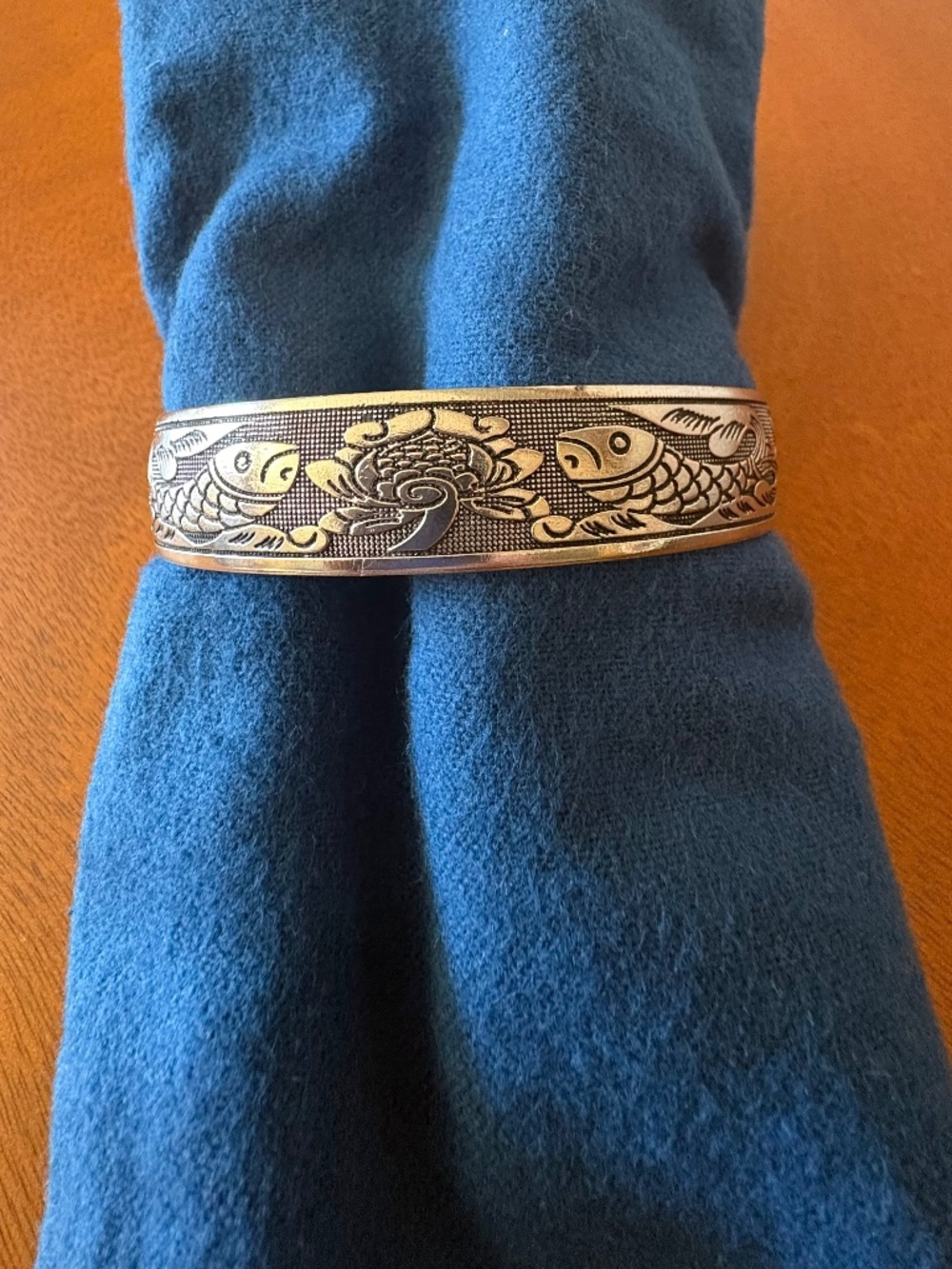 Sterling Silver Plated Tibetan Silver (Alloy) Adjustable Cuff Bracelet